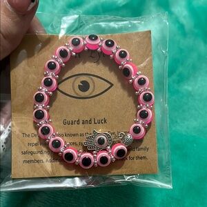Pink Evil Eye Bracelet